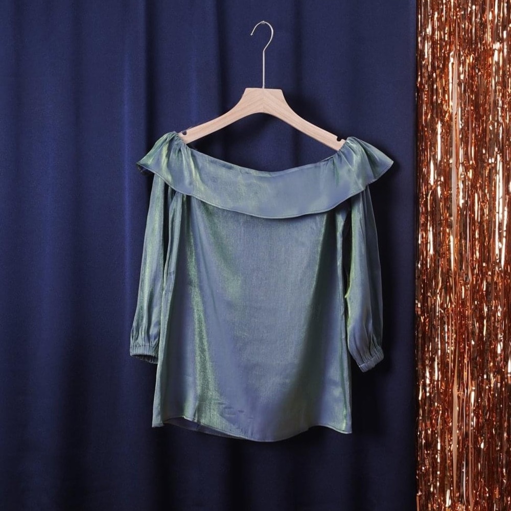 Off Shoulder Organza Top